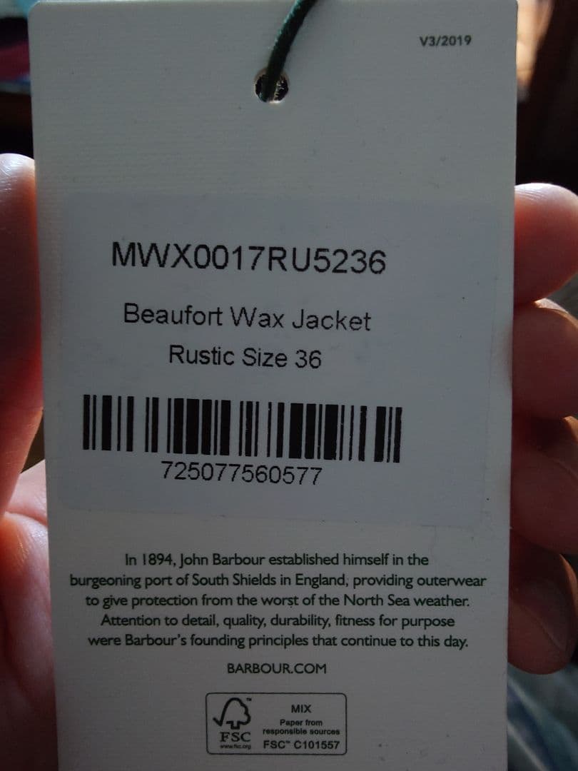 BARBOUR BEAUFORT バブアー　ビューフォート　ラスティック　36