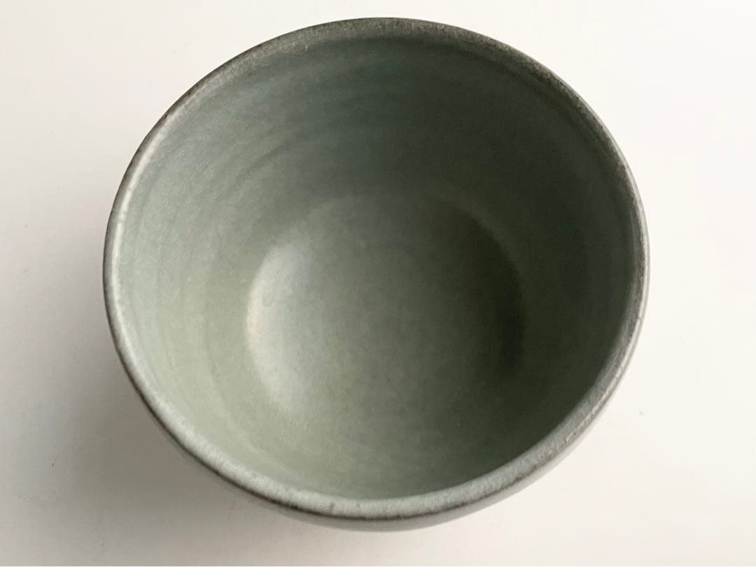 人間国宝　陶芸家　中島宏　青磁　青瓷　茶碗　抹茶碗　箱なし