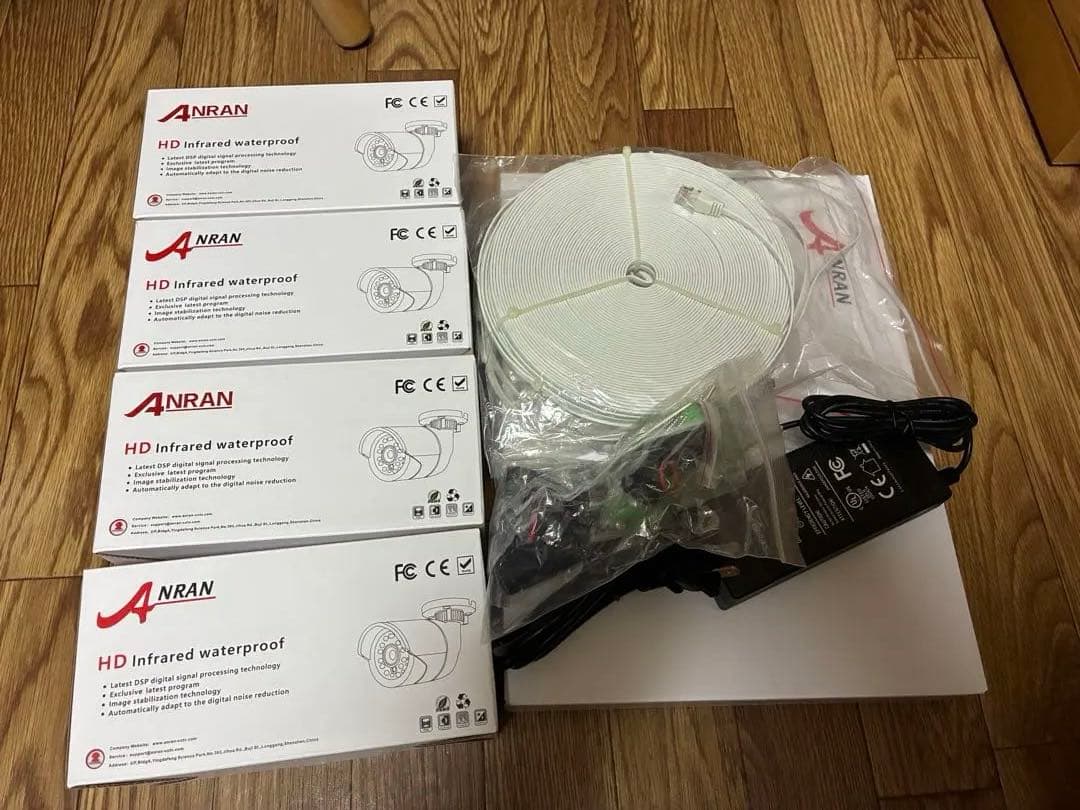 ANRAN POE型　防犯カメラ 4台セット