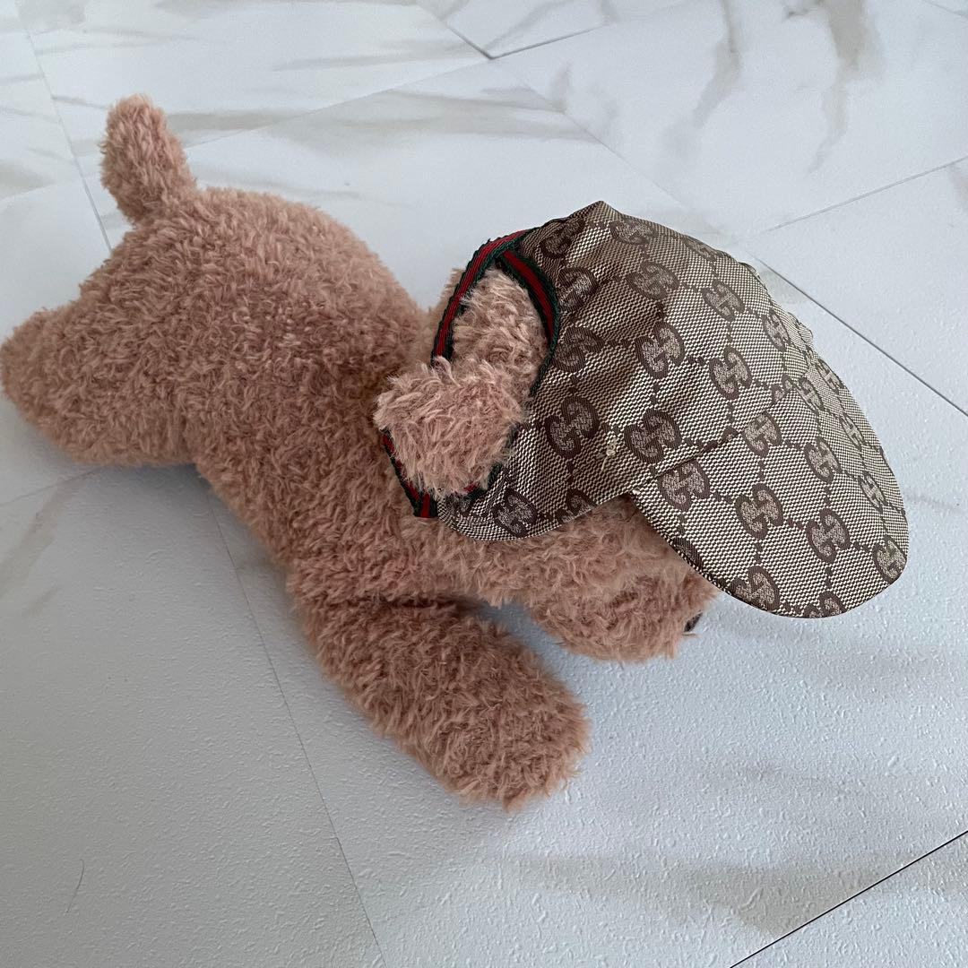 ✨正規品✨グッチ表記タグ付　GUCCI ペット用　キャップ　サンバイザー　犬　猫