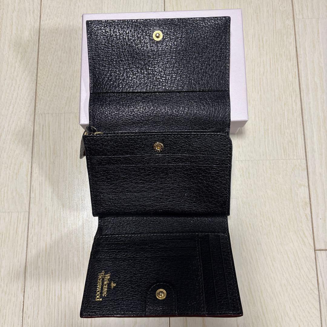 Vivienne Westwood ブラック三つ折り財布 箱付き