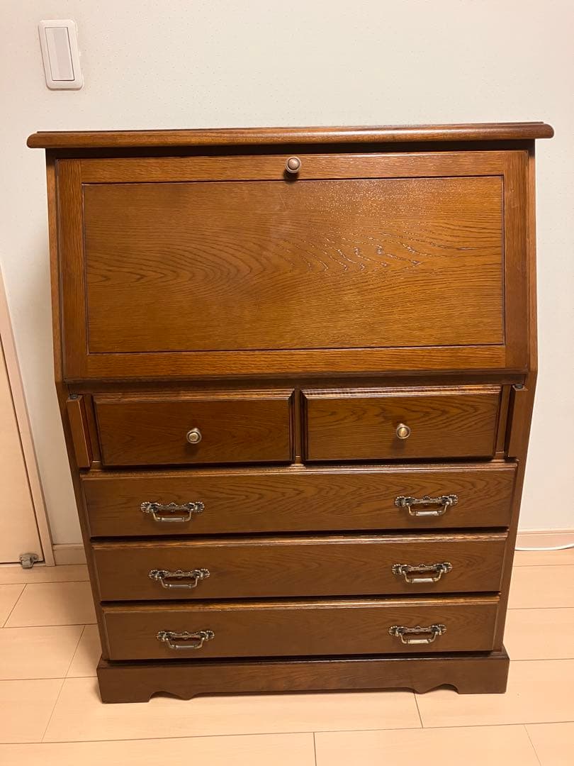 越後民芸　ライティングビューロー　ライティングデスク　高級　家具