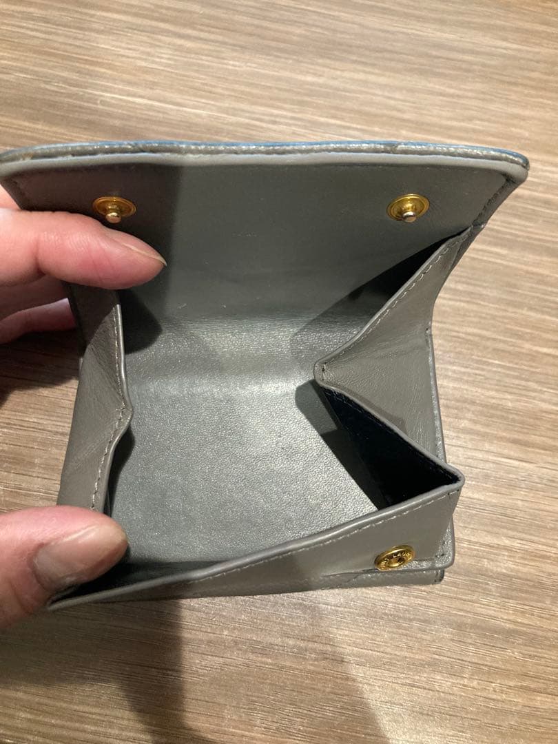 SAINT LAURENT オリガミ　グレー 三つ折り財布