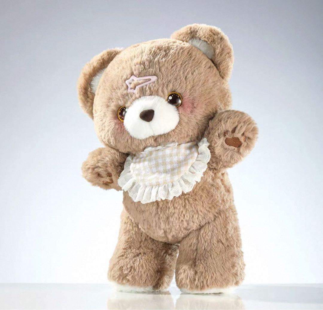 茶色いぬいぐるみ 星型刺繍付き