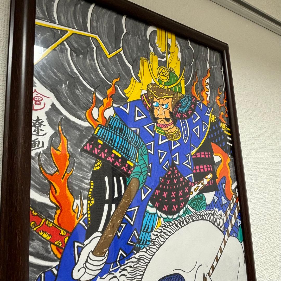 浮世絵　イラスト　フレーム付き