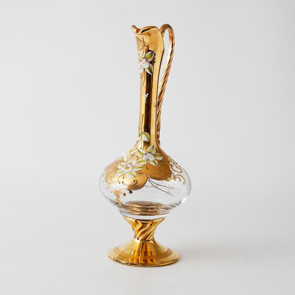 T　超高級 ベネチアングラス　イタリア製　ムラノーガラス　ワイングラス3客