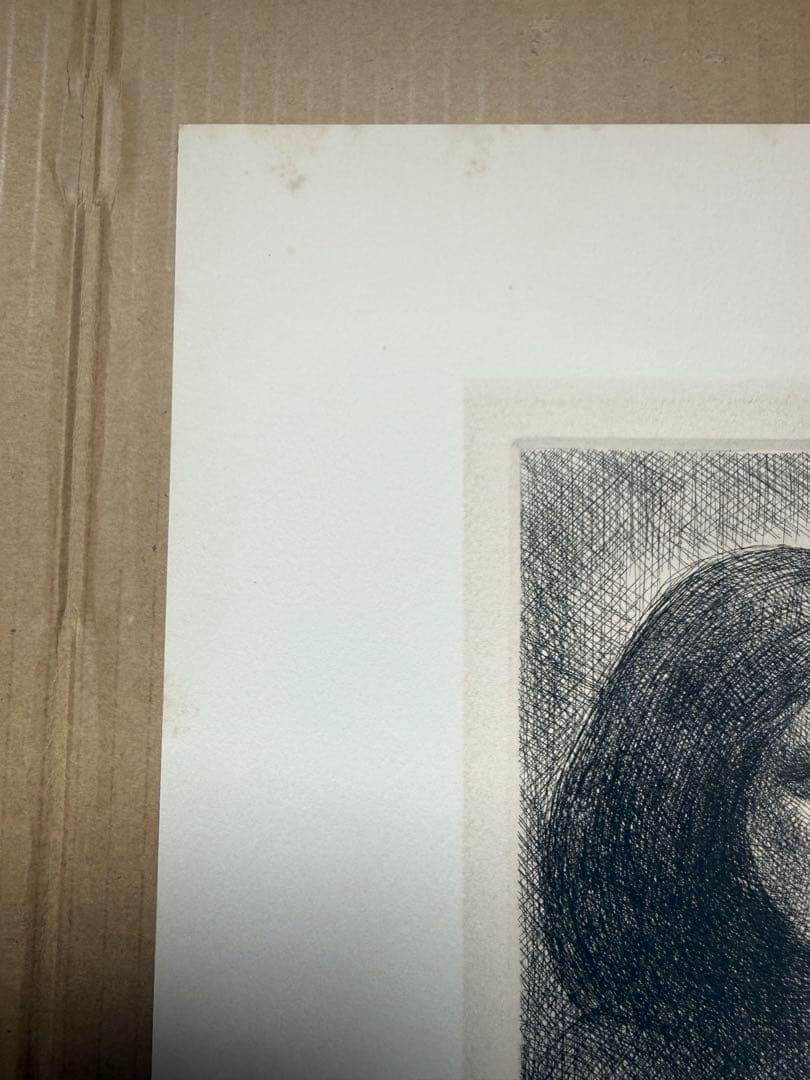 舟越保武『Femme』銅版画 ed.143/150. 鉛筆サイン シートのみ