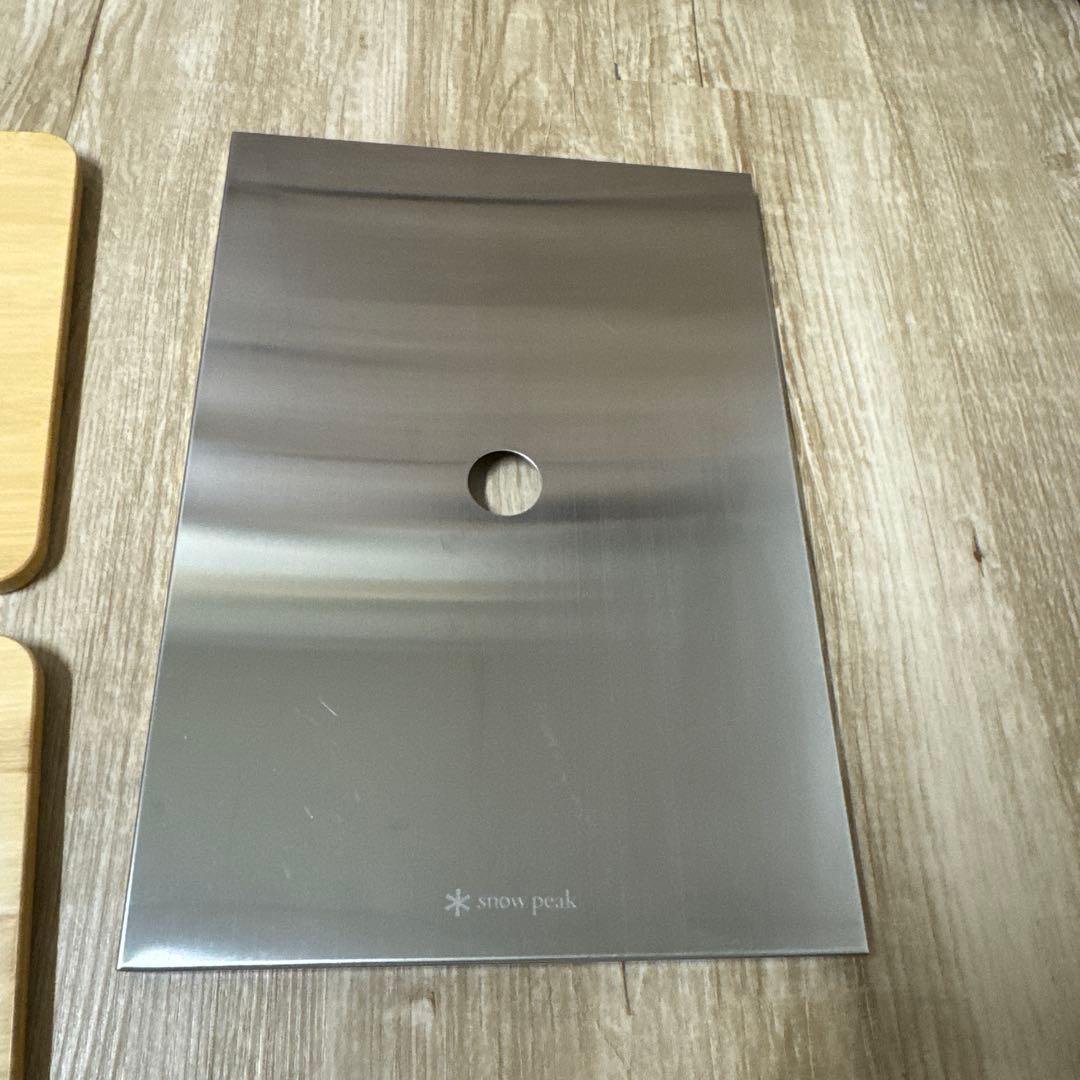 スノーピーク　スライドトップハーフ竹　２枚 ステンレストレー １枚