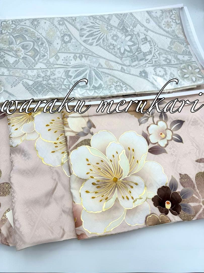 ♦︎豪華正絹振袖　くすみピンク、金駒刺繍、金彩加工 ♦︎ ぱんだ様御専用ページ♦︎