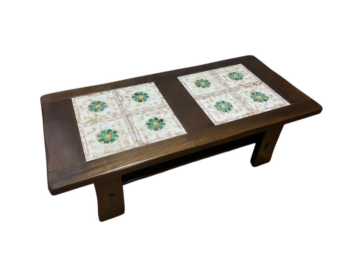 ヴィンテージ　タイルトップローテーブル