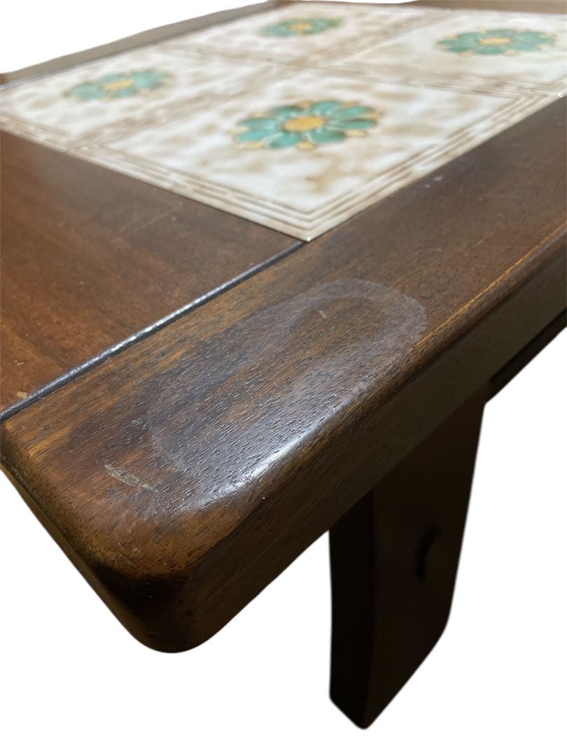 ヴィンテージ　タイルトップローテーブル