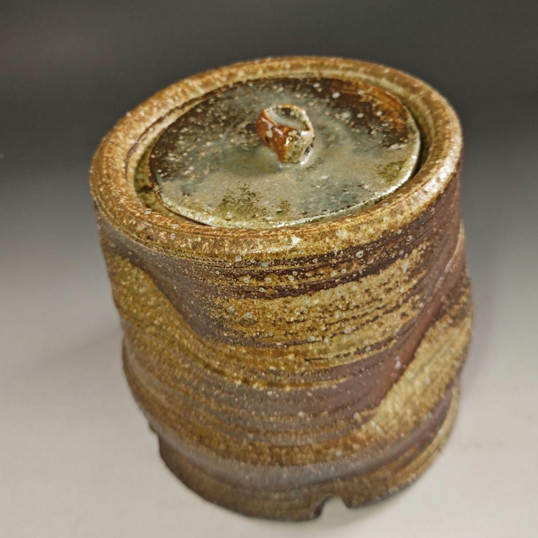 ウ265 水指『青木鵬磨作』『焼〆　水指　共箱』茶道具