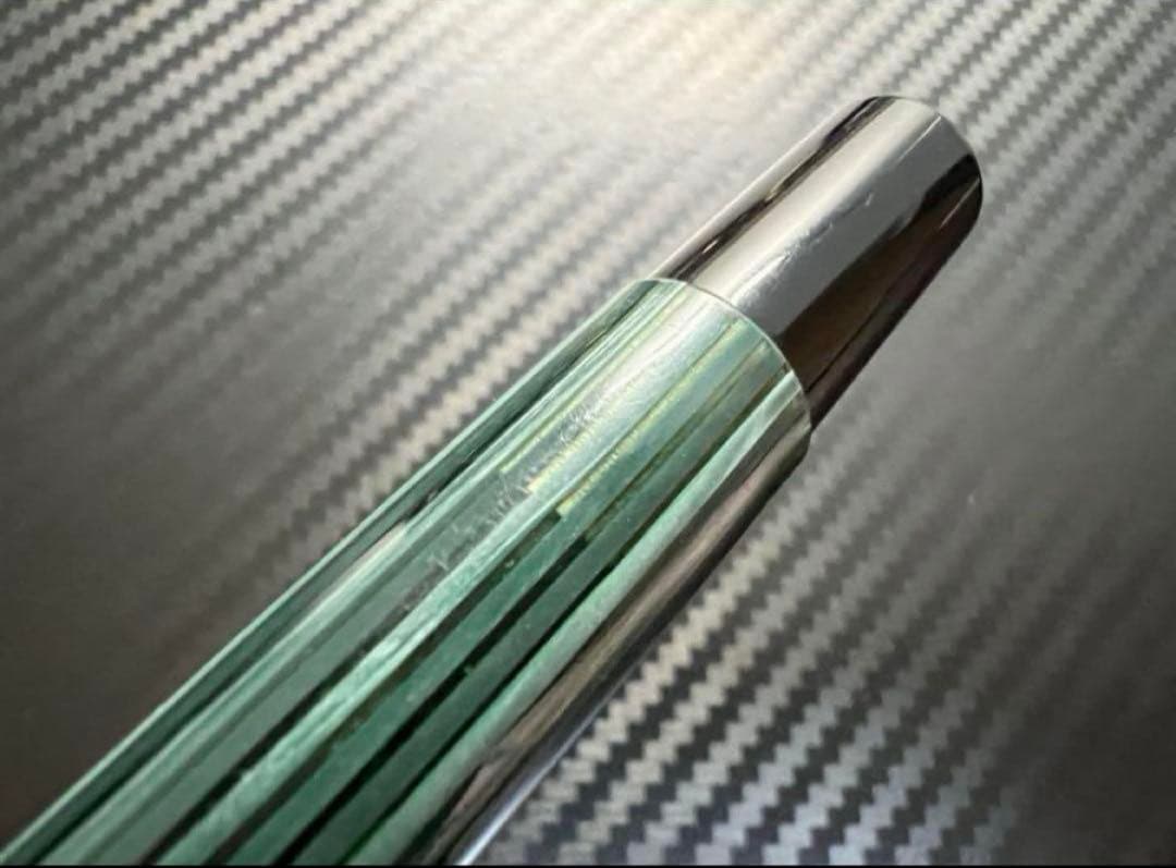 希少 美品 ペリカン 400 万年筆 B 太字 緑縞 グリーン