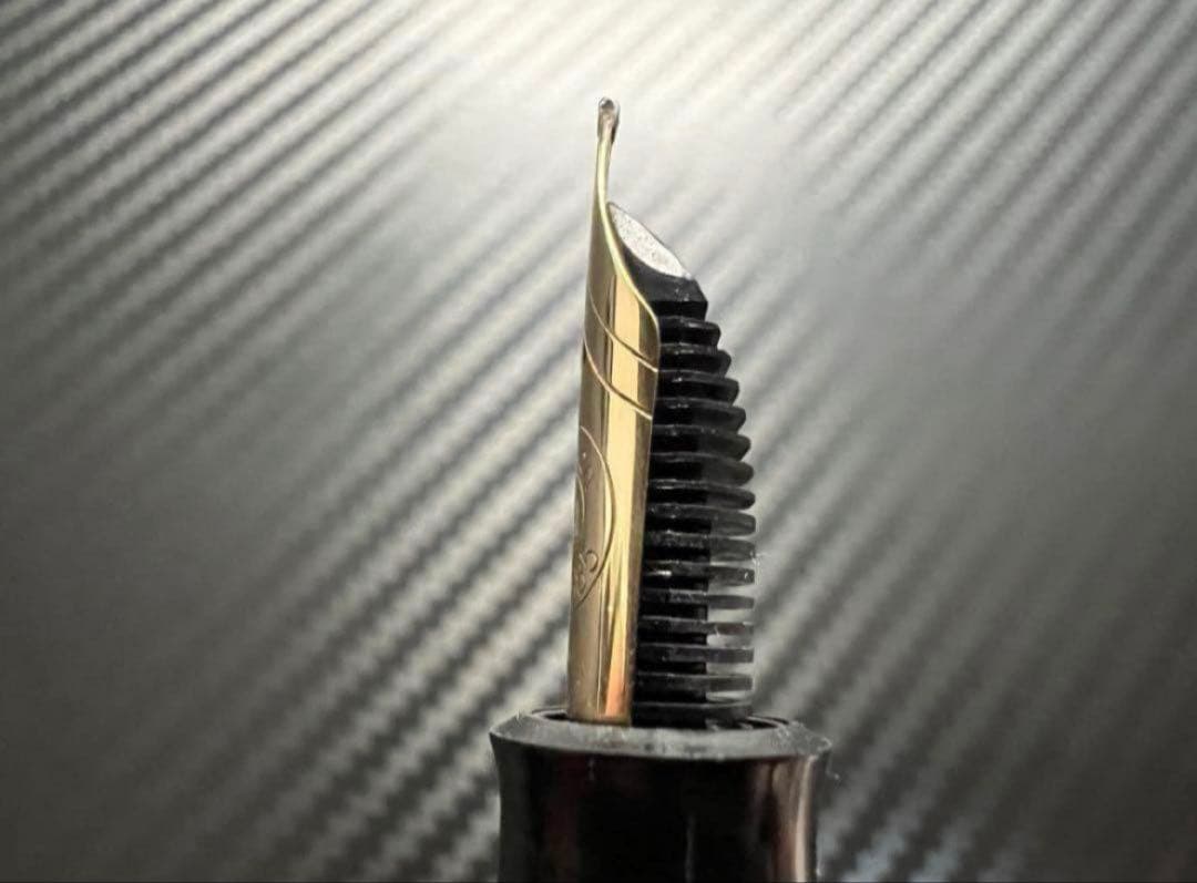 希少 美品 ペリカン 400 万年筆 B 太字 緑縞 グリーン