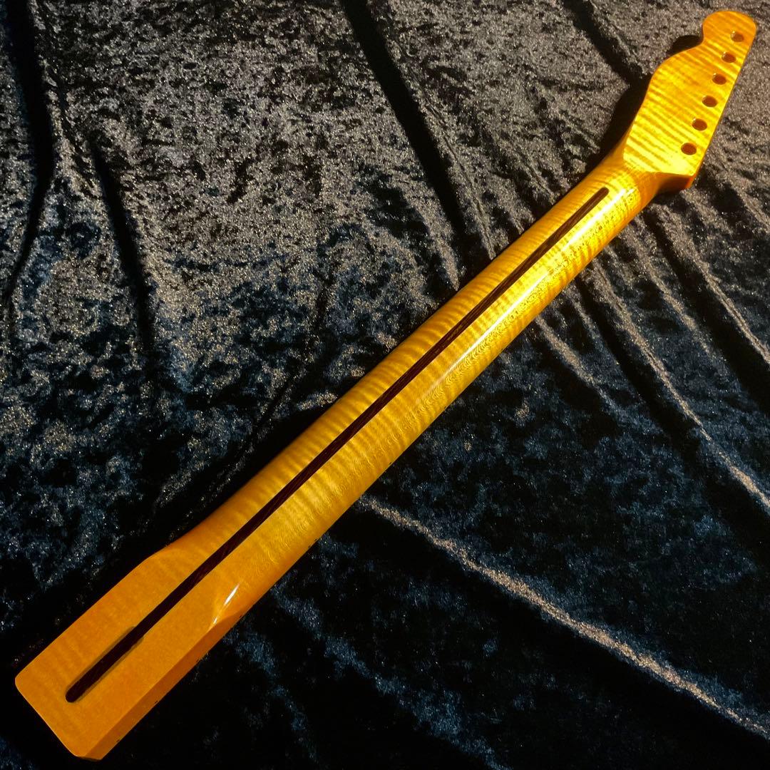 カナダ産フレイムメイプル　エレキギターネック　テレキャスター　ヴィンテージ