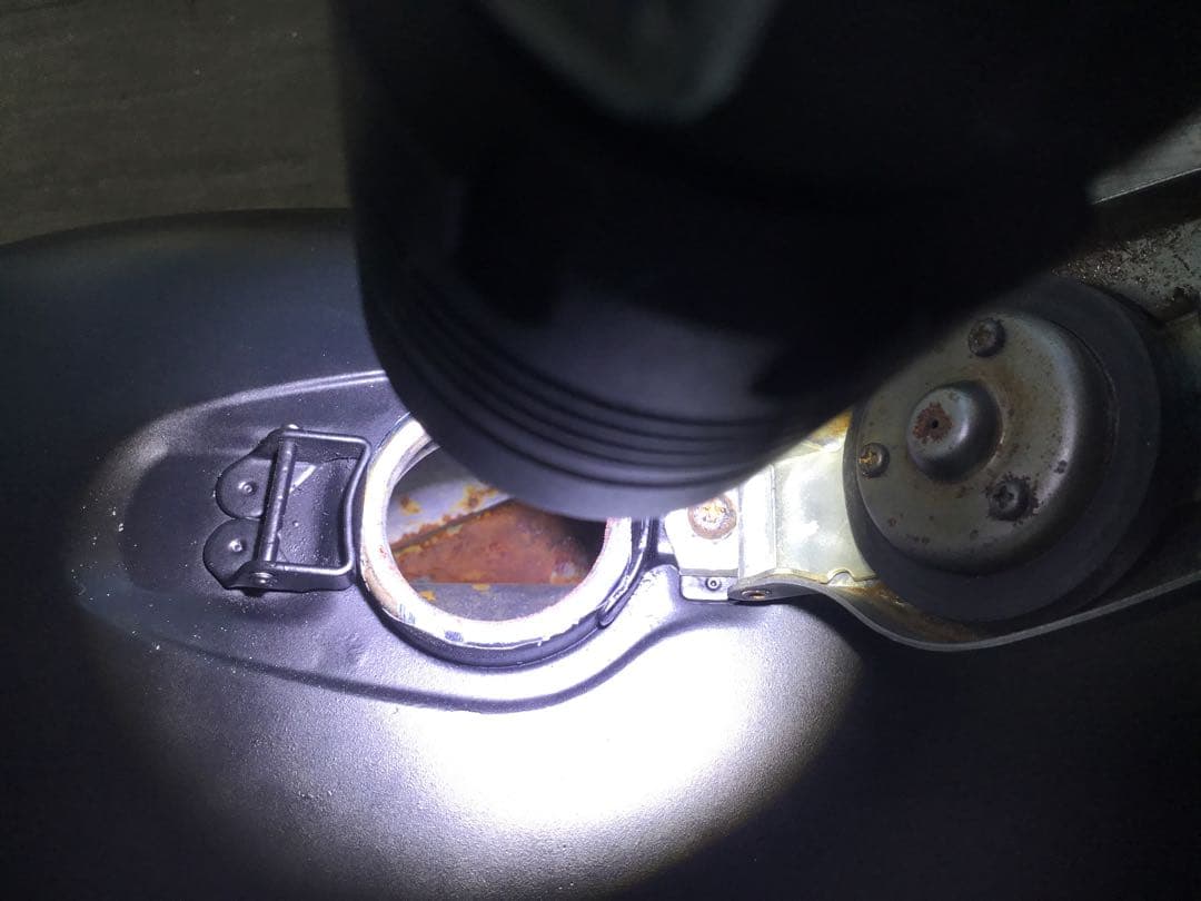 SR400 ガソリンタンク　マットブラック　自家塗装