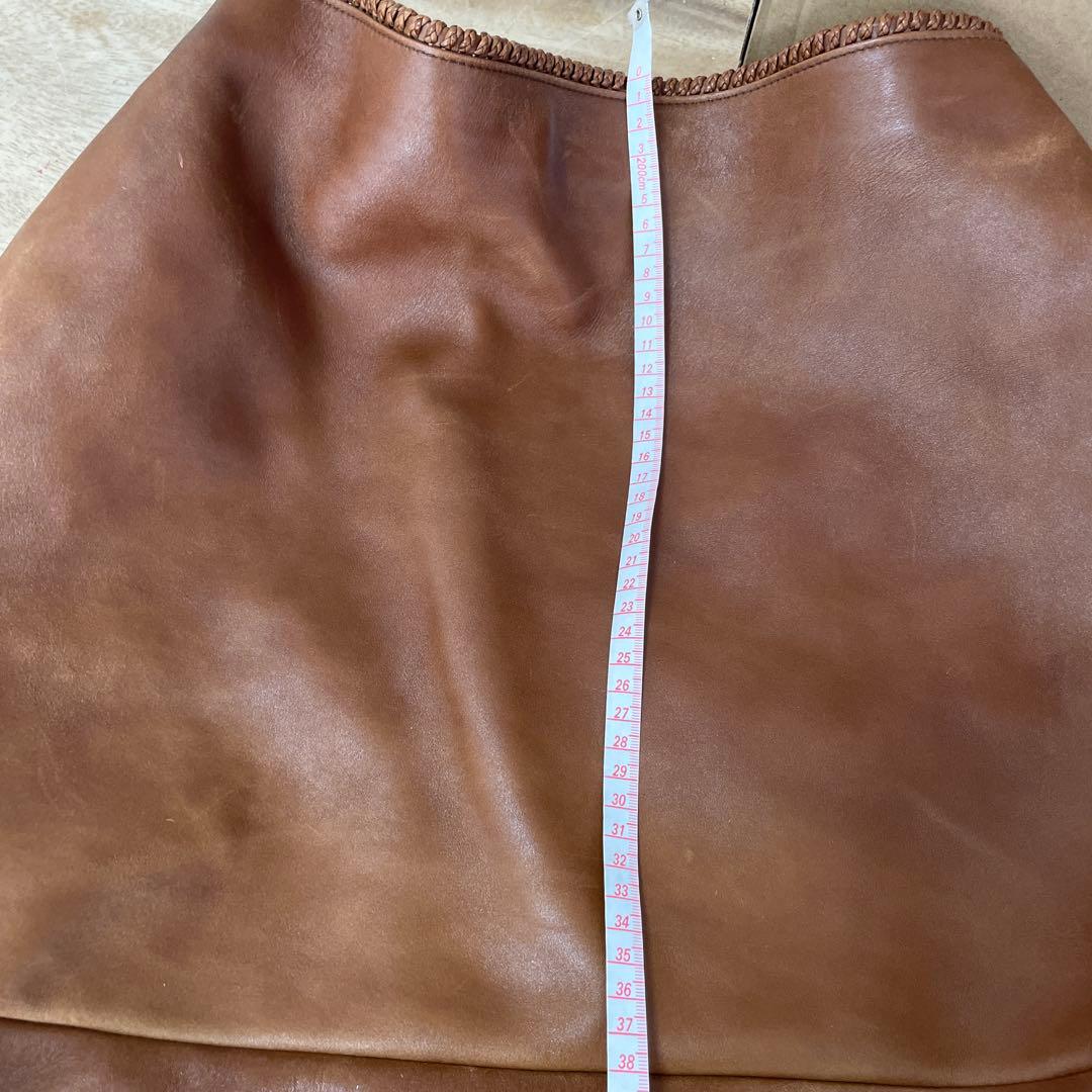 グッチ　ブラウンレザーショルダーバッグ