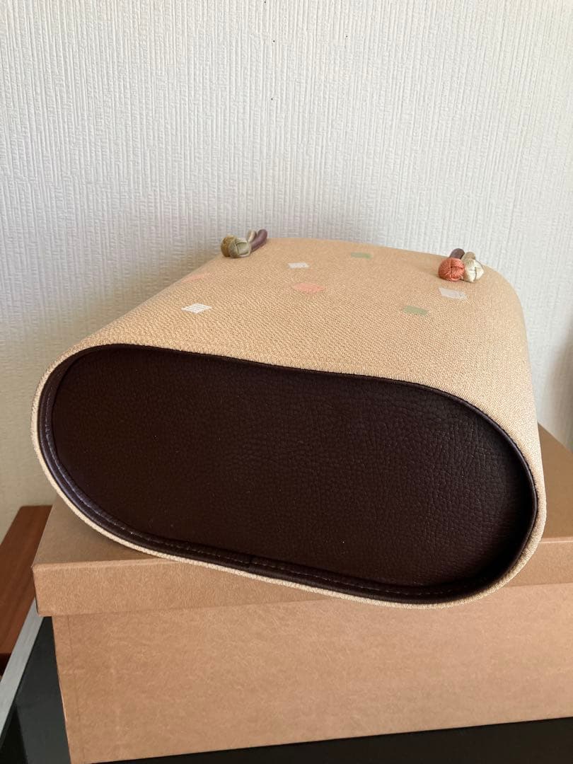 専用★新品◇和想庵 正絹×本革 和装バッグ 刺繍 源氏香 トート