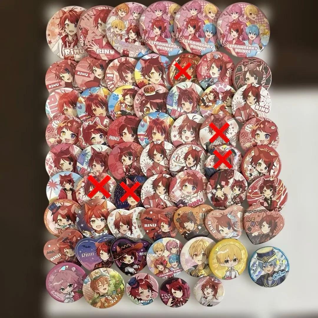 すとぷり　莉犬くん缶バッチまとめ売り55個