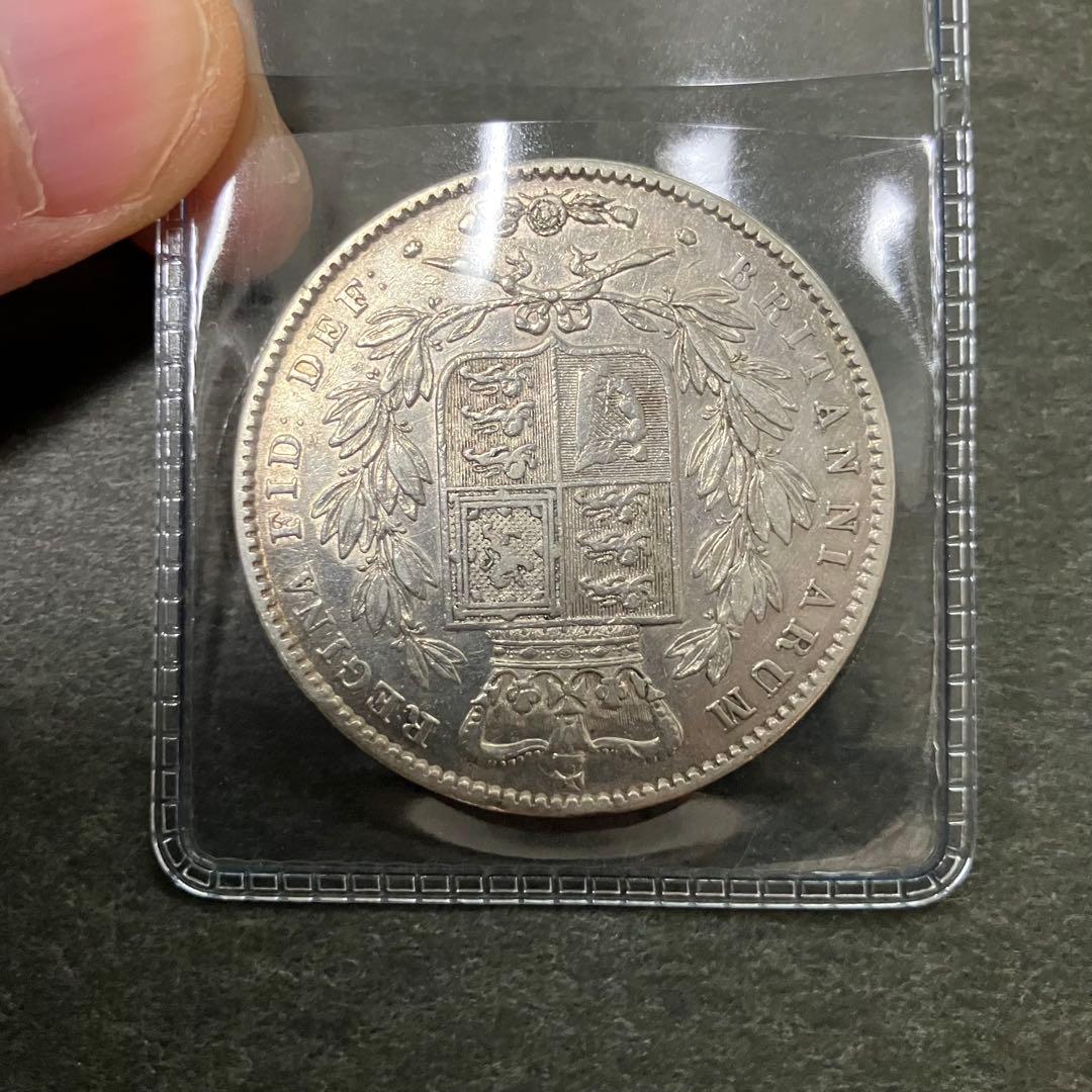 1844年 ヴィクトリア女王 クラウン大型銀貨