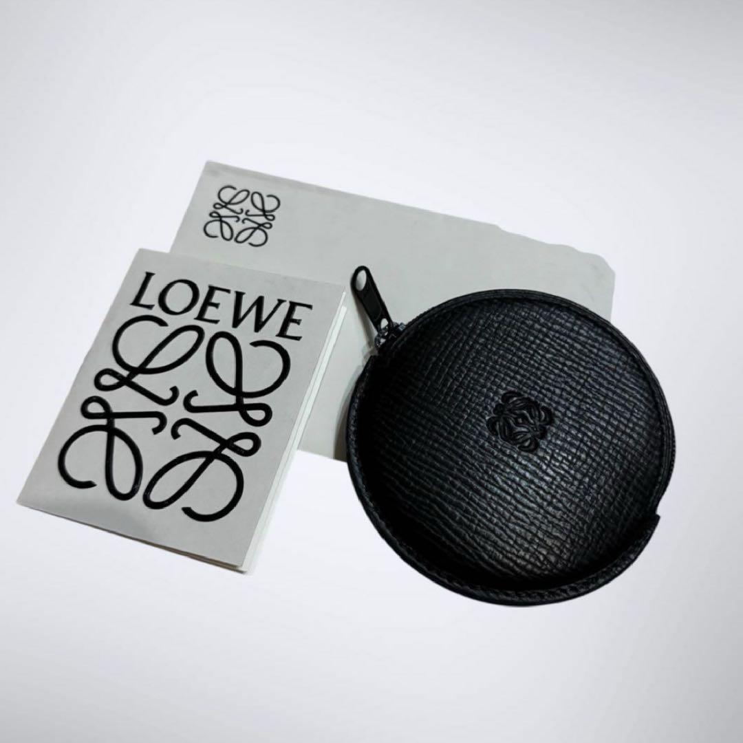 美品　LOEWE ロエベ　ケース　小銭入れ　アナグラム　レザー　ブラック