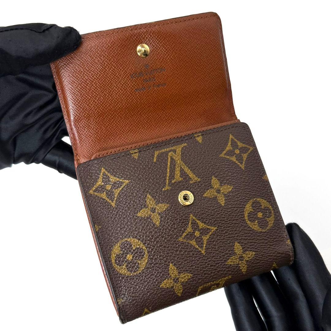 良品 ルイヴィトン モノグラム ポルトモネ ビエ カルトクレディ Wホック 財布