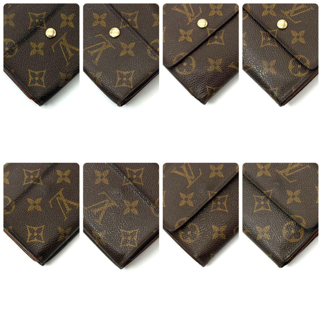 良品 ルイヴィトン モノグラム ポルトモネ ビエ カルトクレディ Wホック 財布