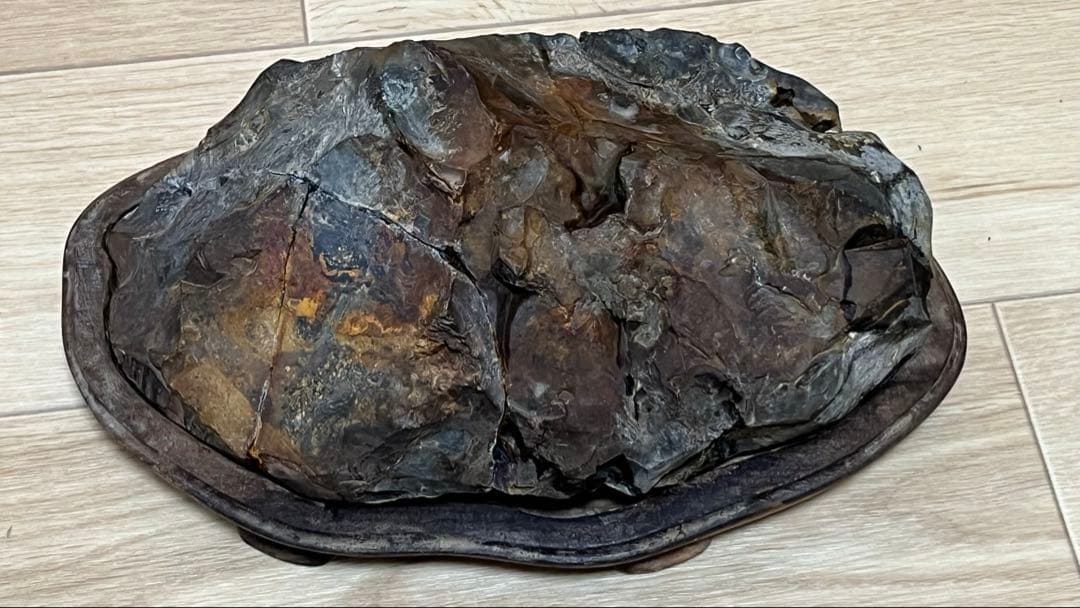 天然石 水石 陶器台座付き 約30cm