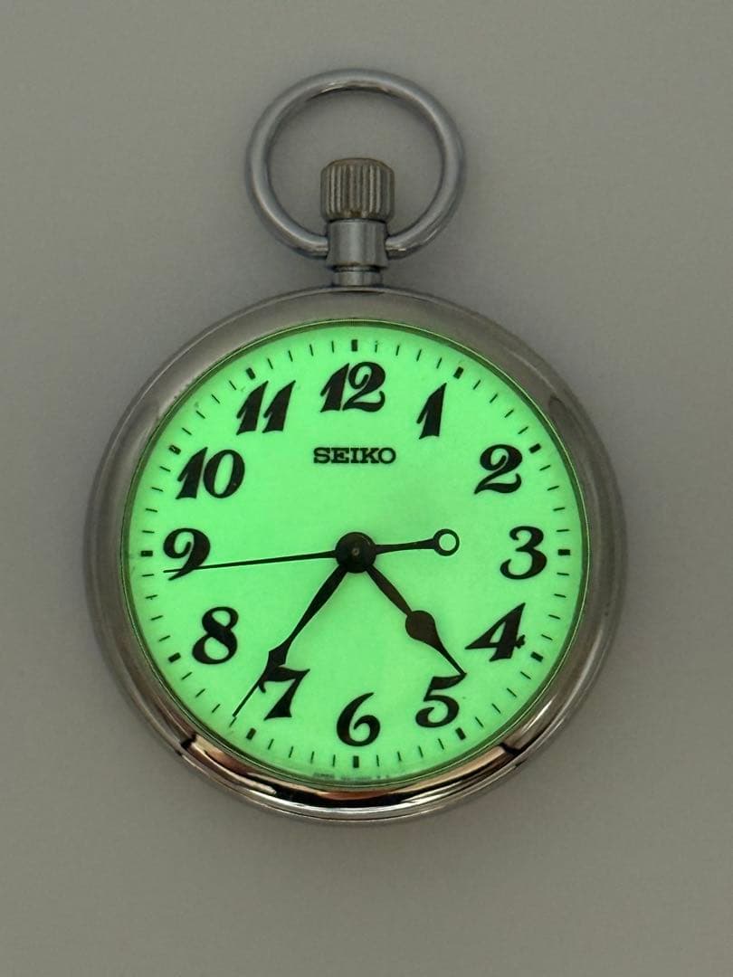 SEIKO JR 懐中時計　鉄道　ルミブライト　動作品　B