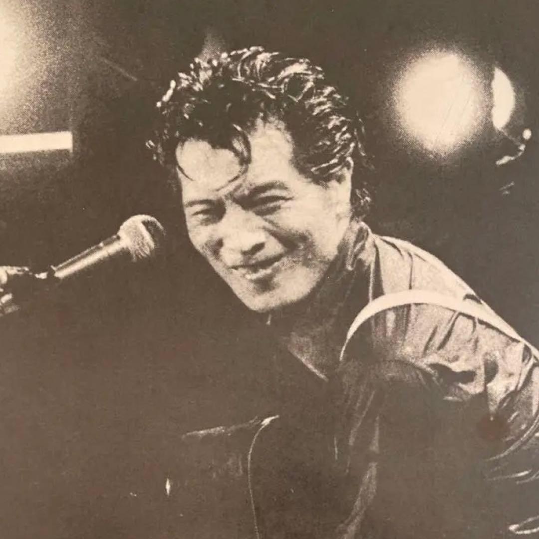 矢沢永吉 当時もの　モノクロ　永ちゃん　ポスター　中古　希少　昭和50年代レア物