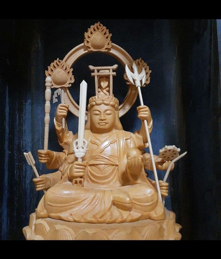 八臂弁財天　仏像　厨子