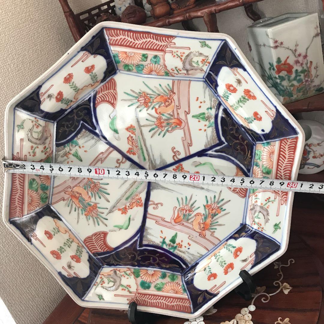 古伊万里　古美術　赤絵　飾り皿　観賞皿　年代品