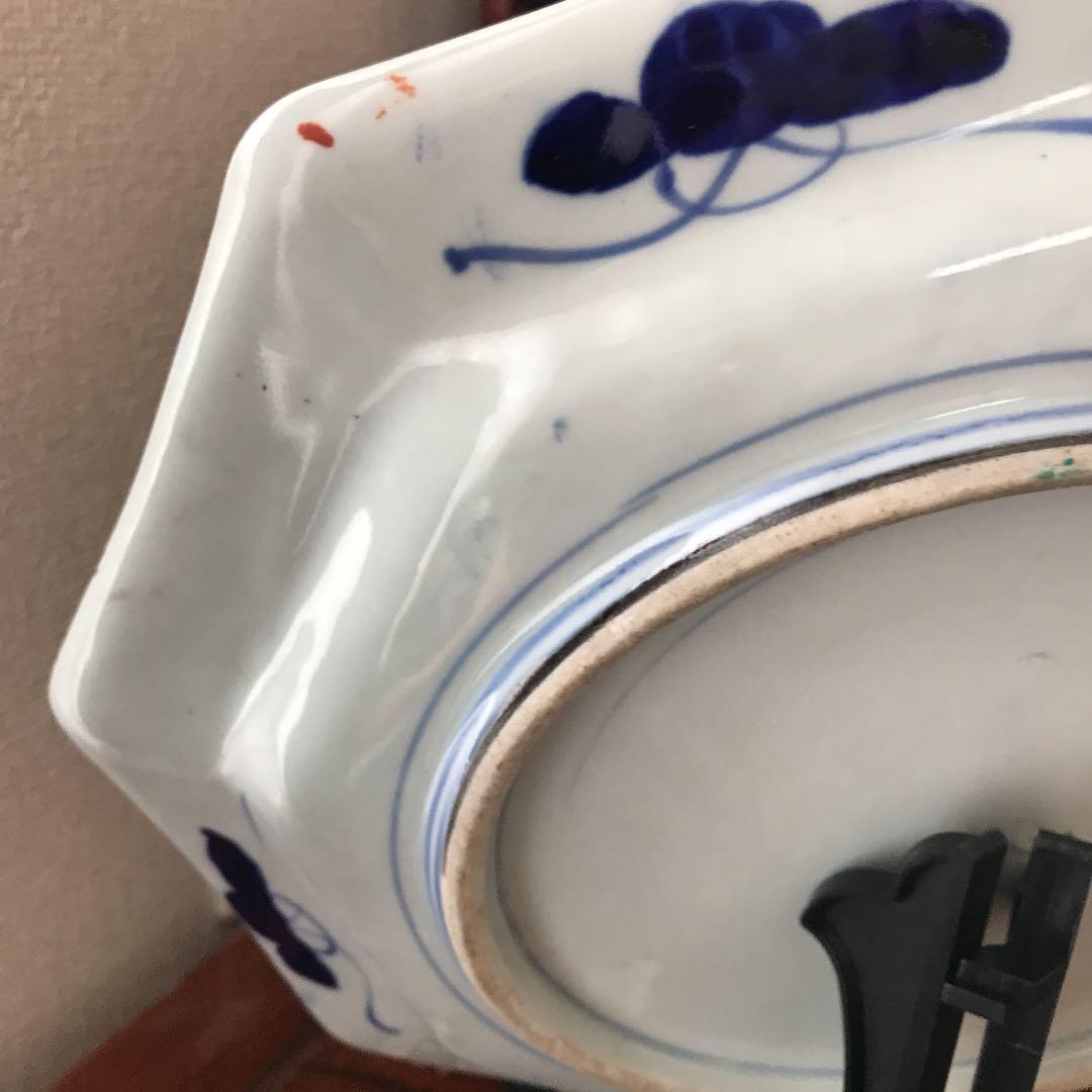 古伊万里　古美術　赤絵　飾り皿　観賞皿　年代品