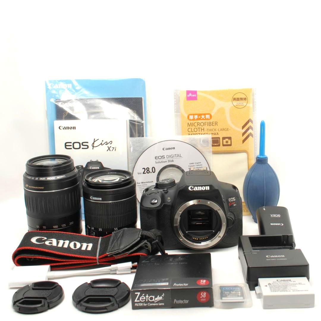 ☘️美品✨スマホ転送☘️Canon kiss x7i 望遠ダブルズームキット