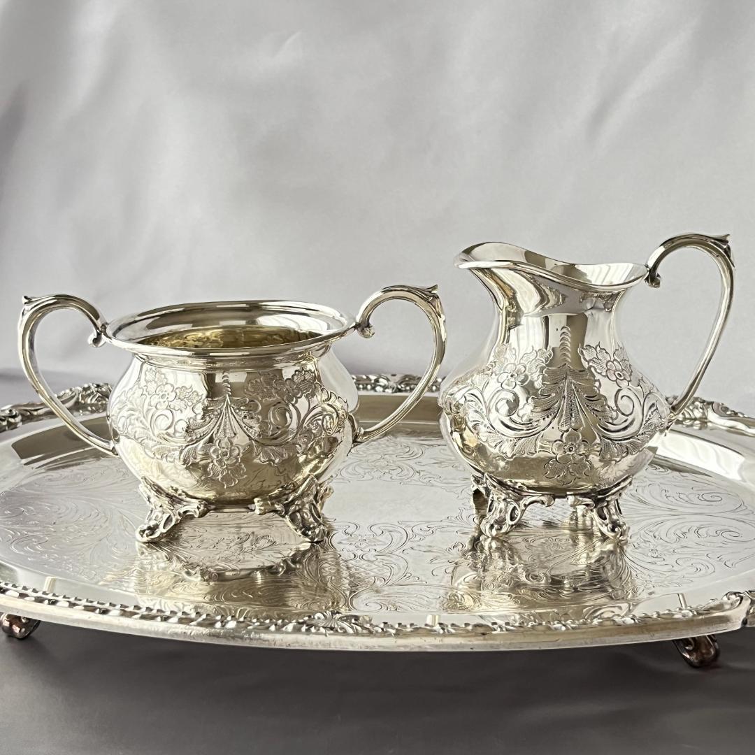 【Harts The Silversmiths】 ファルコンのティーセット 3点