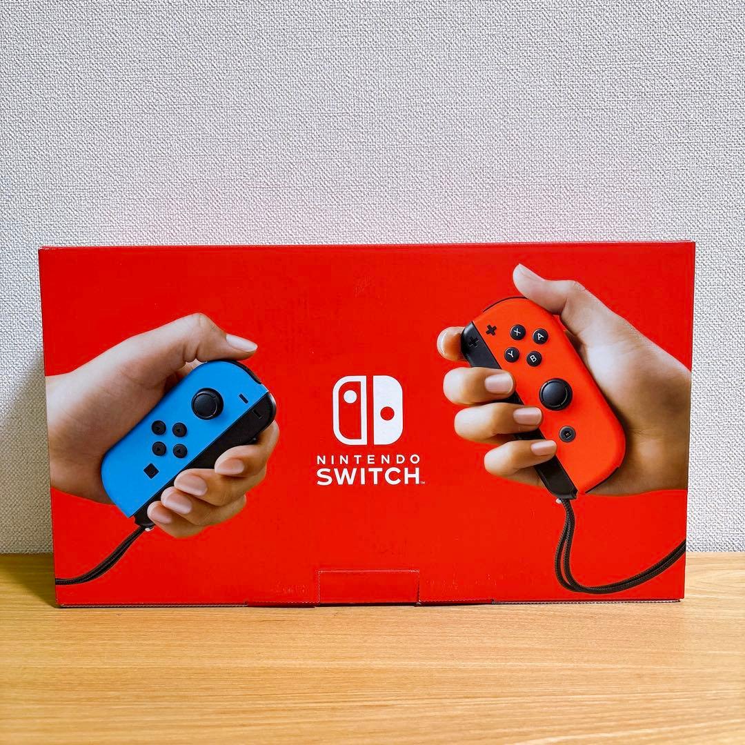 【未使用に近い】 バッテリー強化型 Nintendo Switch 本体 赤青