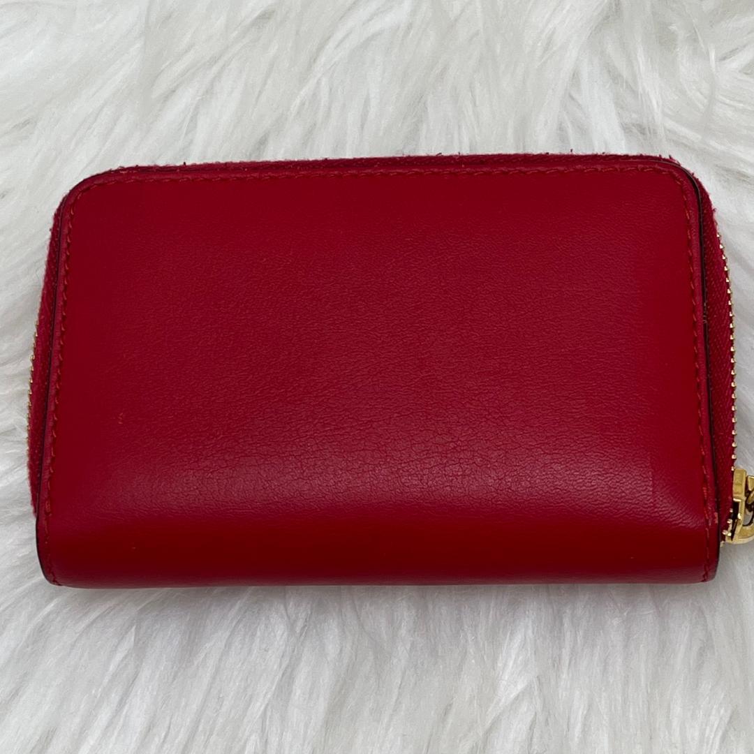 美品✨グッチ　GUCCI　財布　ケース　ラウンドファスナー　レッド