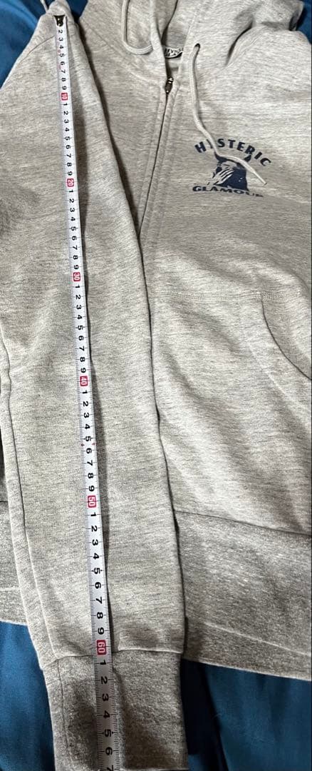 ヒステリックグラマー　ジップ パーカー グレー　ガール