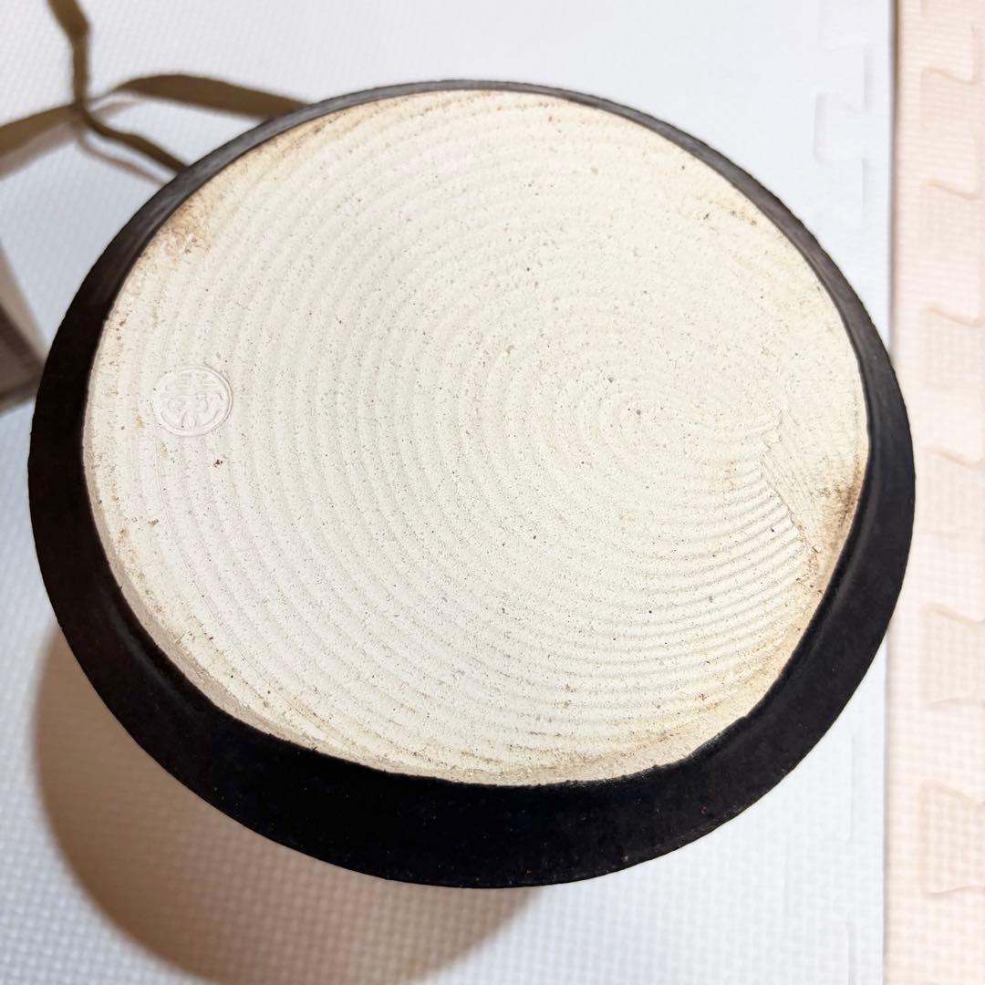 【美品】瀬戸焼 水野寿山 鉄釉水指 水指 茶道具