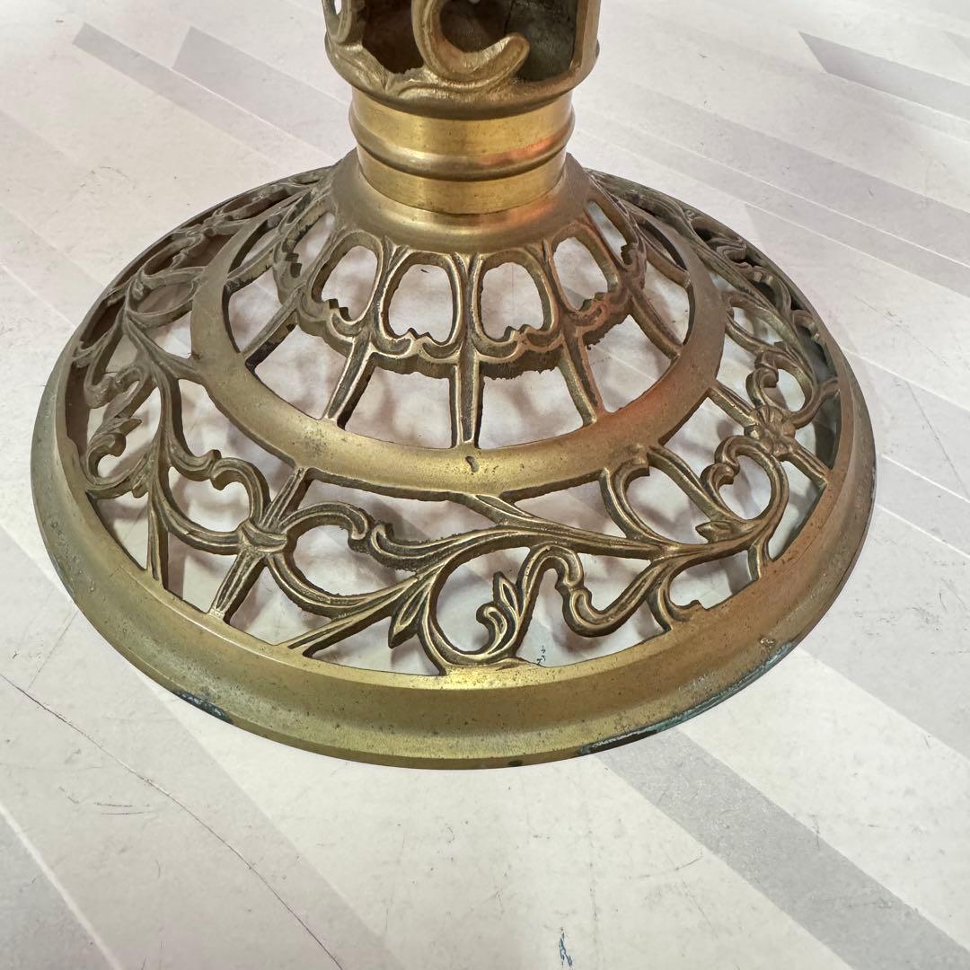 アンティーク 真鍮製 ヴィンテージ 大理石 サイドテーブル 花台 インテリア