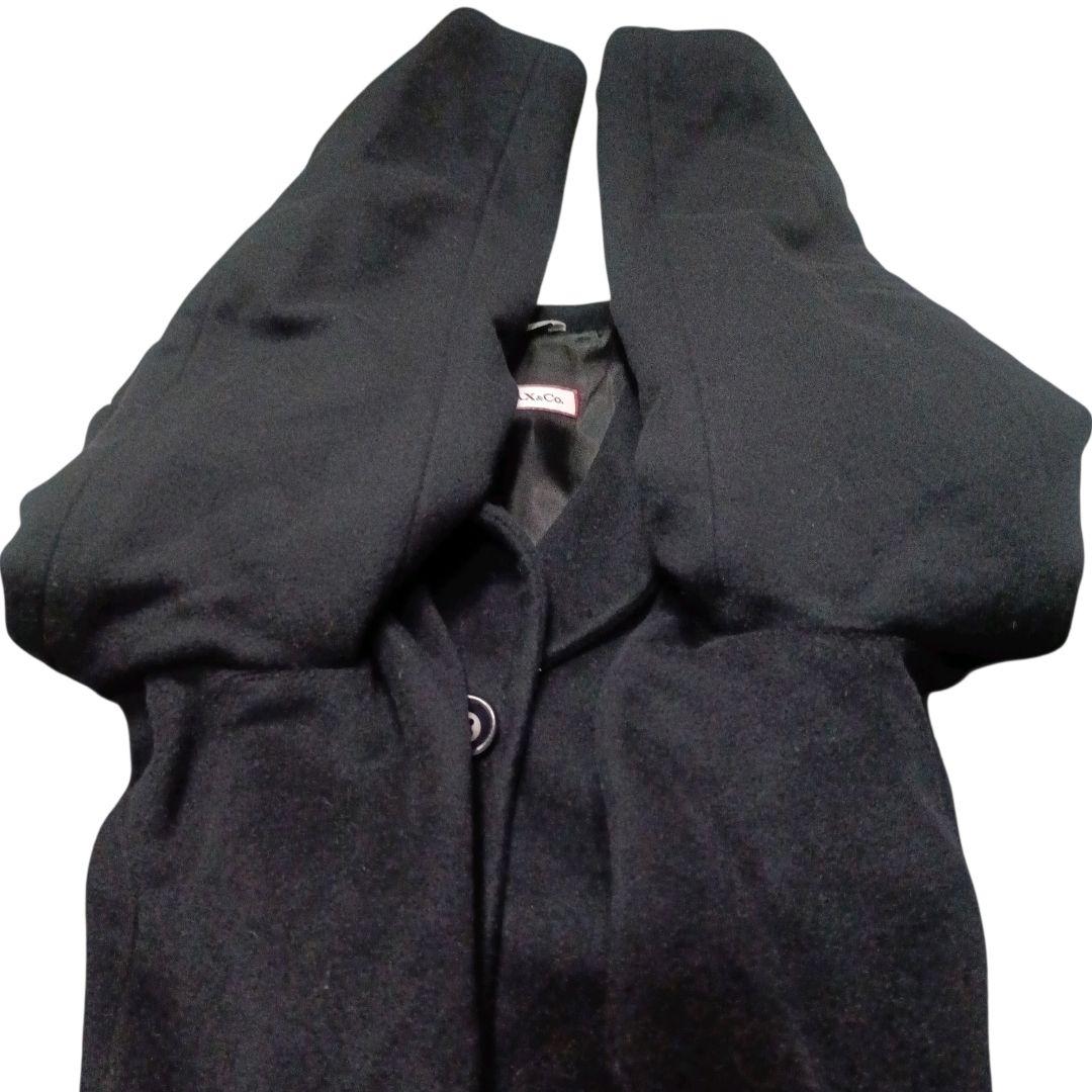 ✨MAX&Co. アンゴラ混 マキシ丈 シングル チェスターコート 黒 Lサイズ