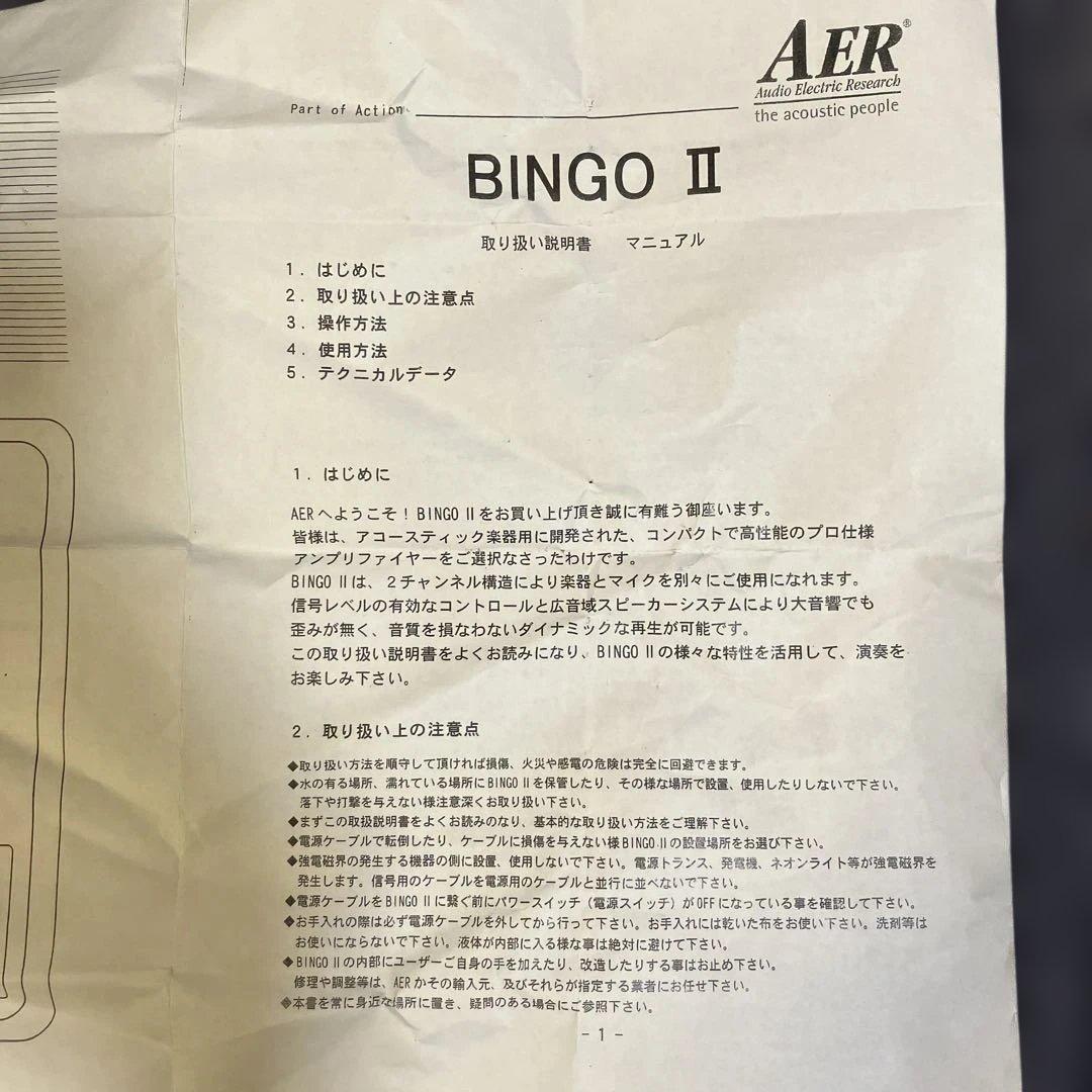 AER Bingo アコースティックアンプ