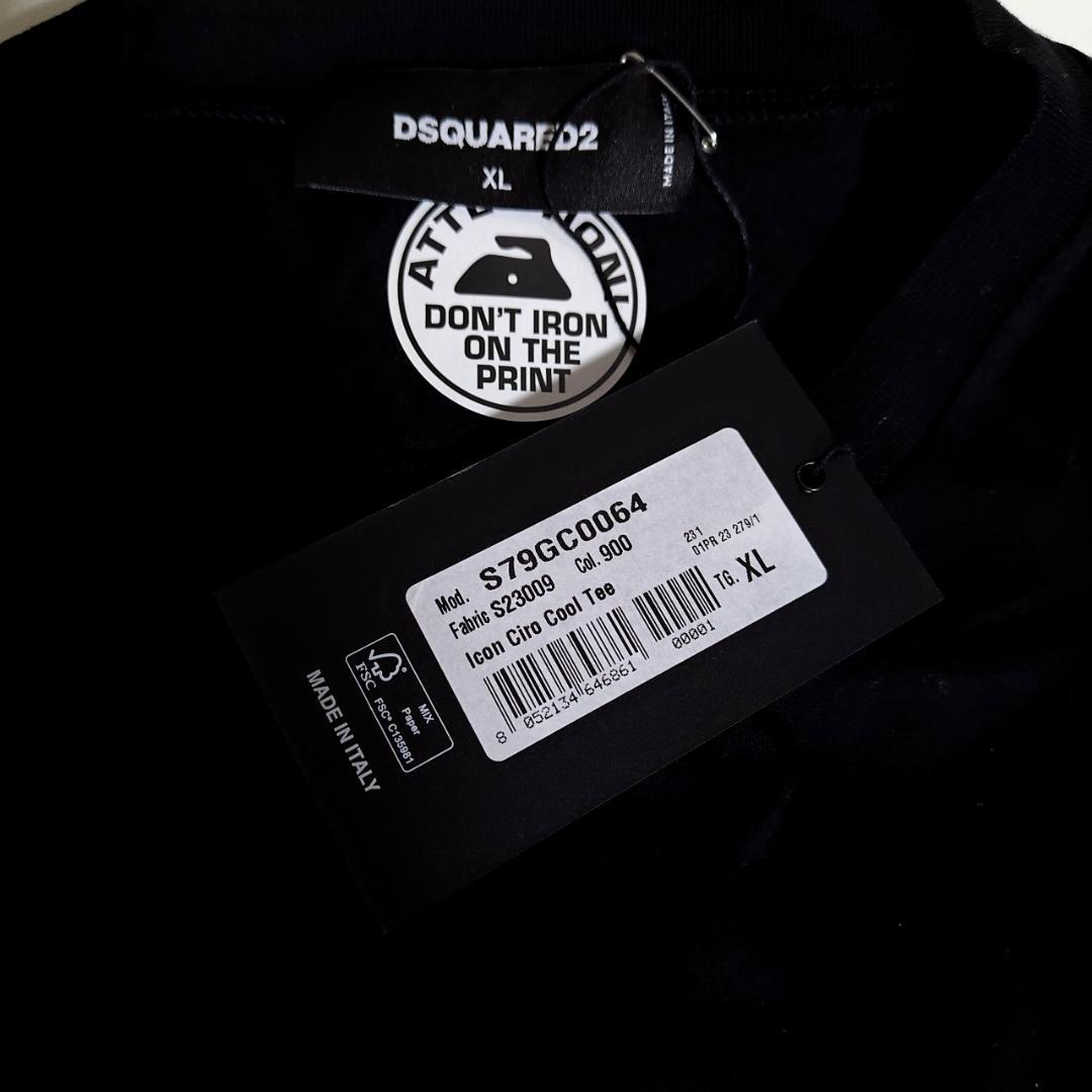 DSQUARED2 ディースクエアード ICON ロゴ Tシャツ XL ブラック