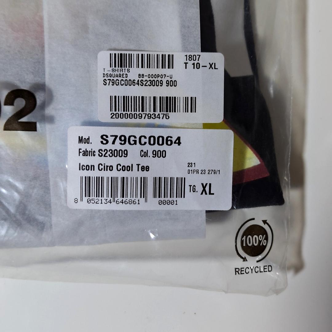 DSQUARED2 ディースクエアード ICON ロゴ Tシャツ XL ブラック