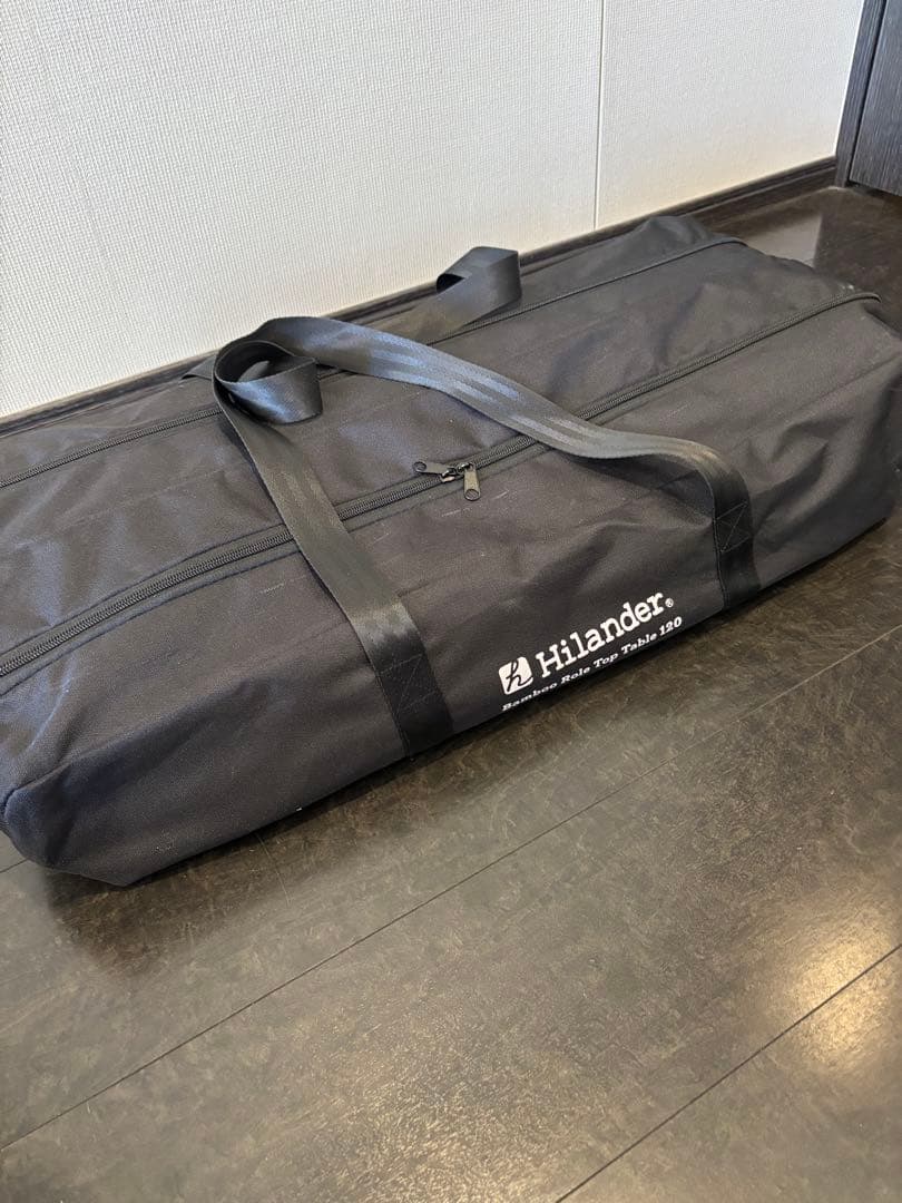 美品　Hilander(ハイランダー) バンブーロールトップテーブル 120