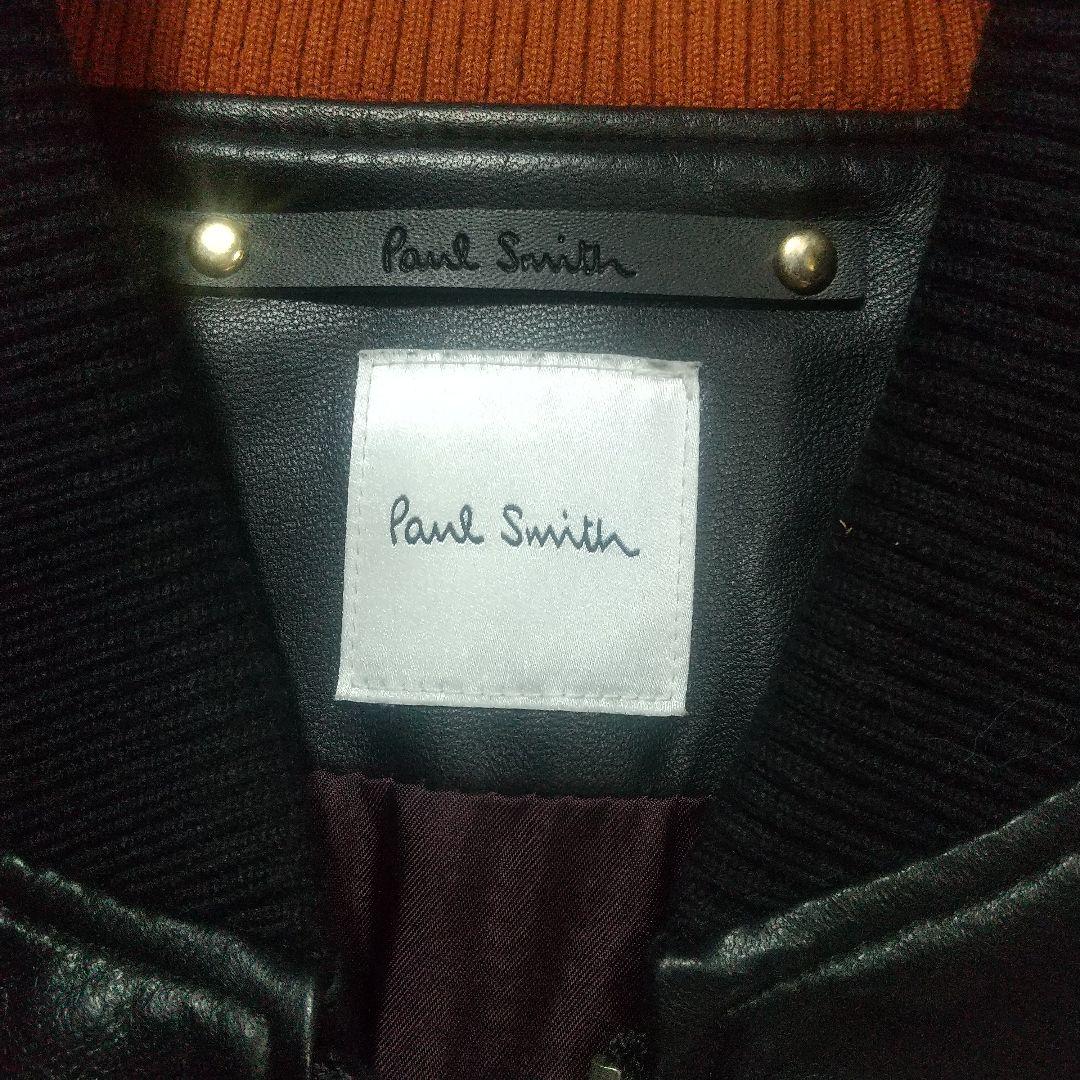 極美品 希少 ポールスミス レザージャケット ブルゾン ma1 ボンバー 現行