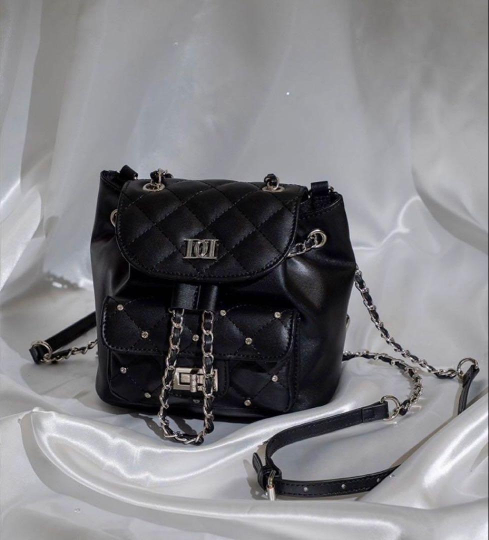 Darich キルティングビジューミニリュック BLK ブラック