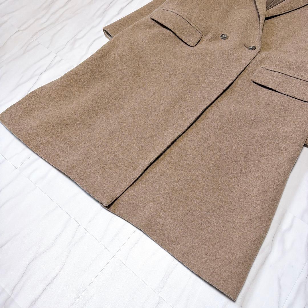 北欧、暮らしの道具店 3WAYアレンジ襟のかろやかチェスターコート ベージュ