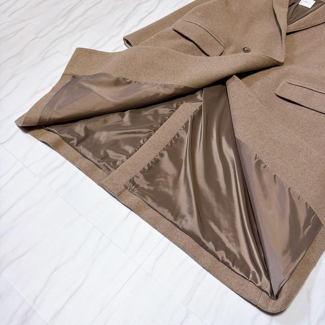 北欧、暮らしの道具店 3WAYアレンジ襟のかろやかチェスターコート ベージュ