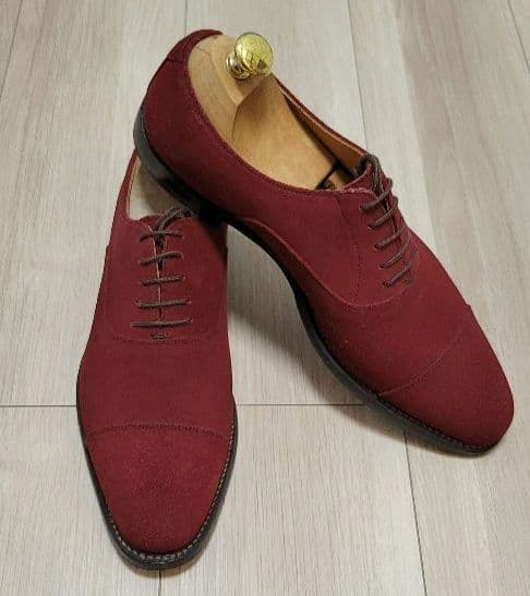 SCOTCH GRAIN スコッチグレイン スウェードストレートチップ レッド